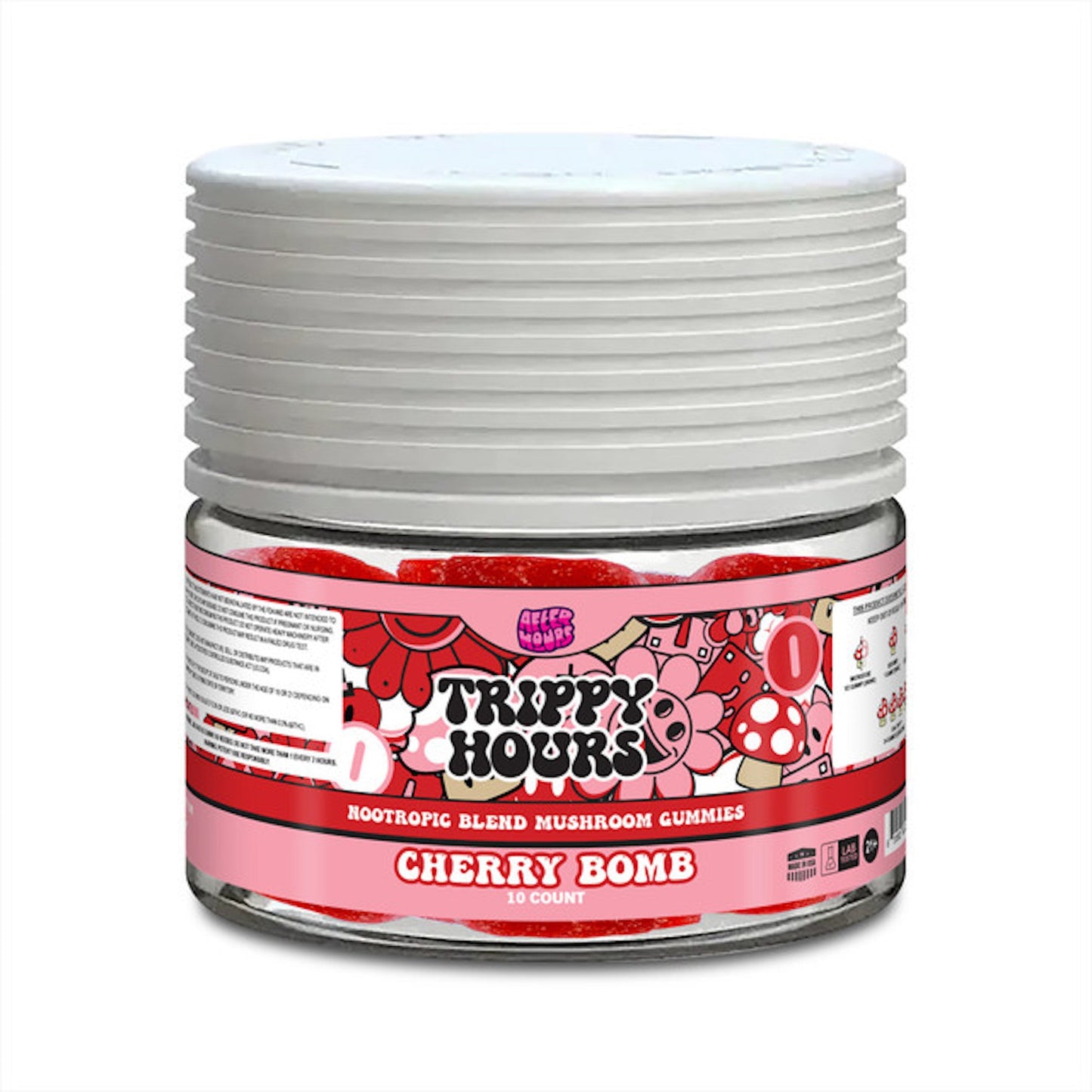 After Hours Trippy Hours Nootropic Blend Mushroom Gummies - 10ct Cherry Bomb