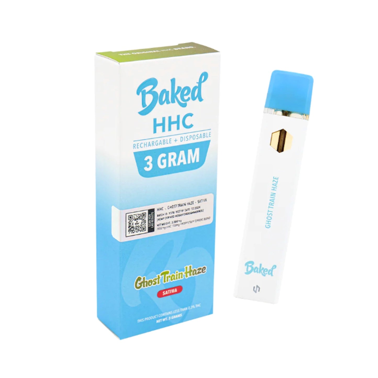 Baked HHC Vaporizer - 3000mg Ghost Train Haze (S)