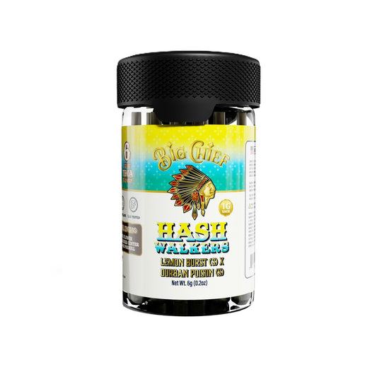 Big Chief Hash Walkers Mini Hashholes - 6g (6ct) Lemon Burst (S) x Durban Poison (S)