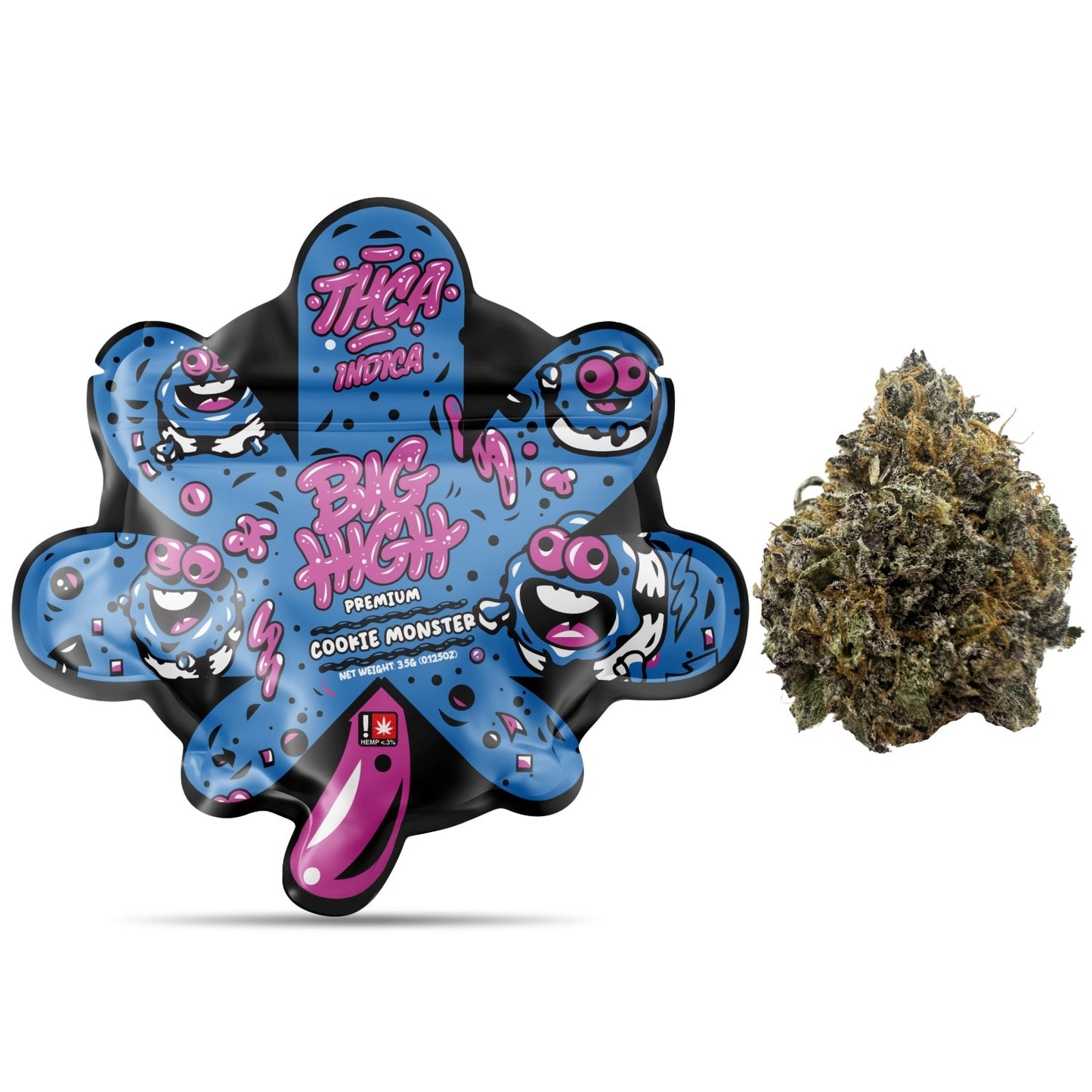 Big High Premium THC-A Flower - 3.5g Cookie Monster