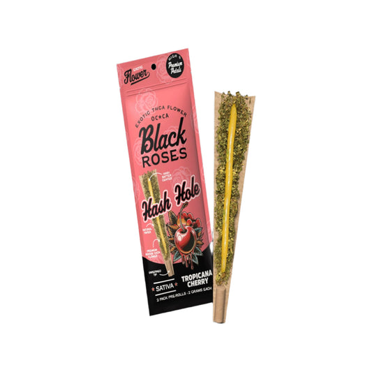 Black Roses Exotic THC-A Hash Holes - 4g (2ct) Trop Cherry (S)