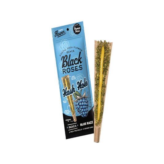 Black Roses Exotic THC-A Hash Holes - 4g (2ct) Blue Razz (I)