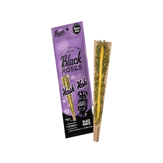 Black Roses Exotic THC-A Hash Holes - 4g (2ct) Black Runtz (H)