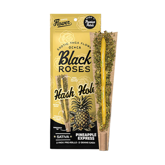 Black Roses Exotic THC-A Hash Holes - 4g (2ct) Pineapple Express (S)