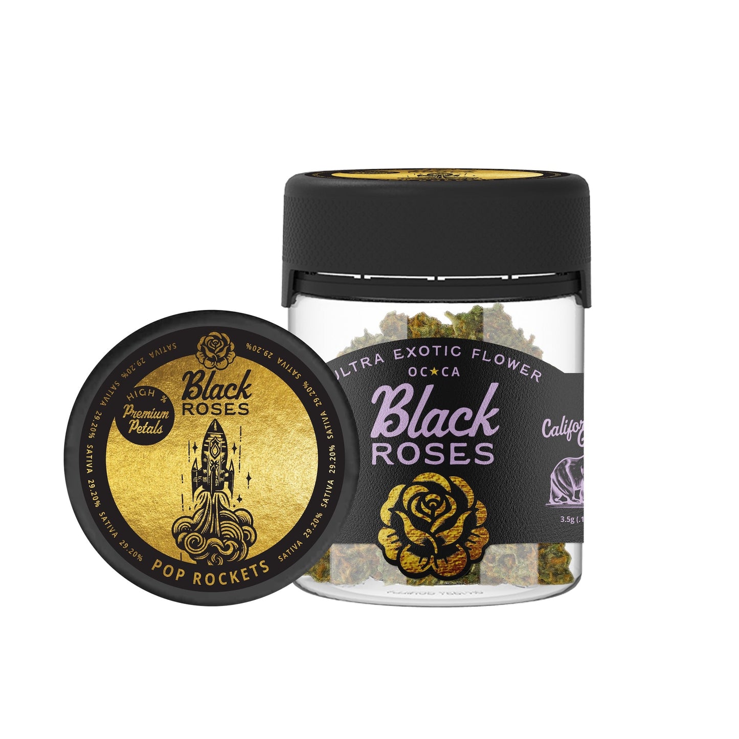 Black Roses Premium Exotic Gold Label Poprocket THC-A Flower