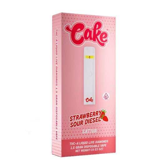 CAKE Liquid Live Diamonds THC-A Vaporizer - 1500mg Strawberry Sour Diesel (S)