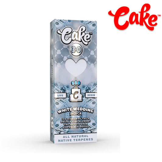 Cake Moneyline THC-A + Delta 8 Vaporizer - 3000mg White Wedding
