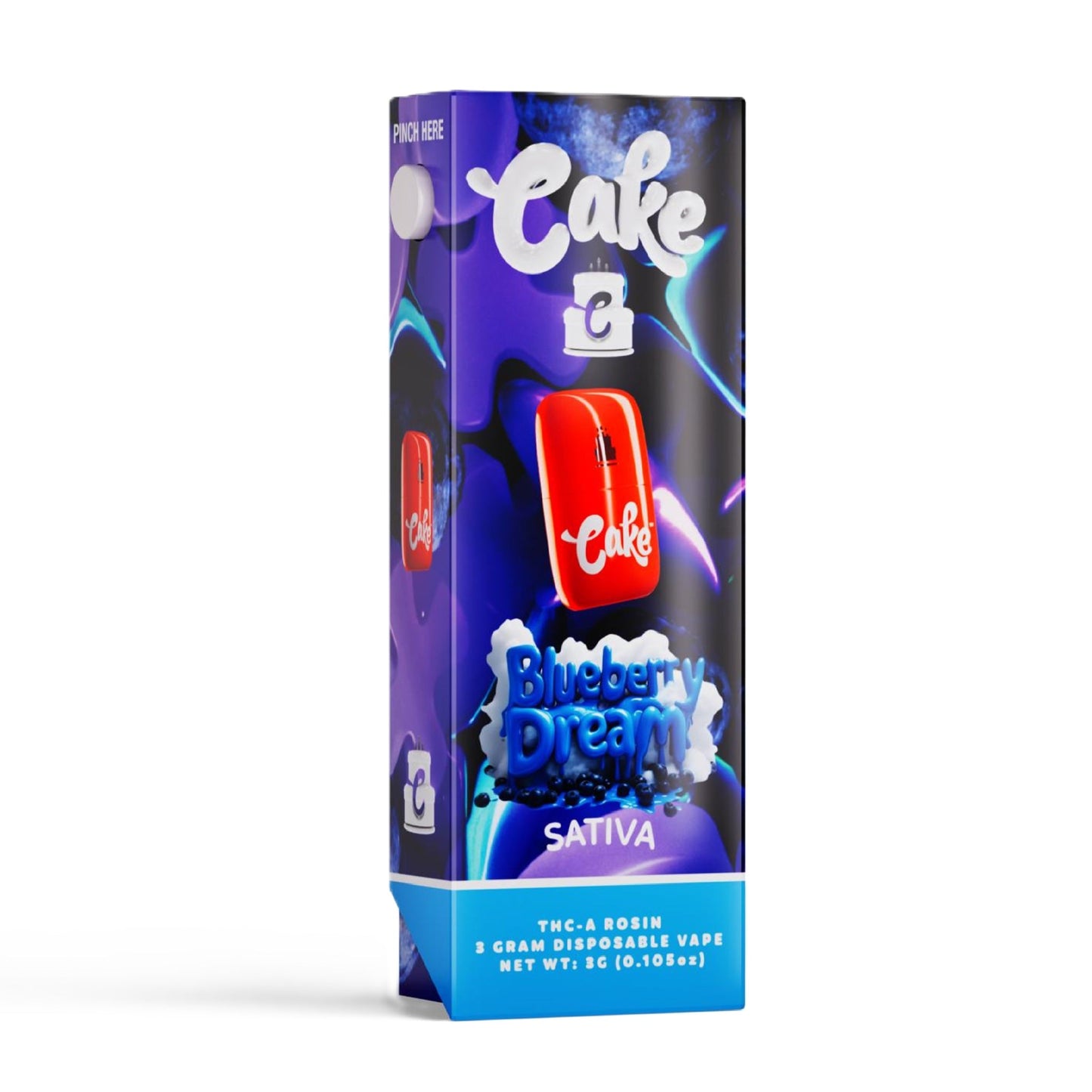 Cake THC-A Rosin Vaporizer - 3000mg Blueberry Dream (S)
