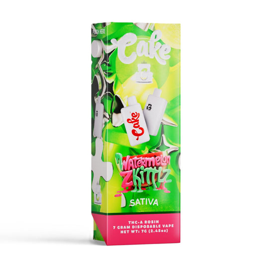 Cake THC-A Rosin Vaporizer - 7000mg Watermelon Zkittlz (S)