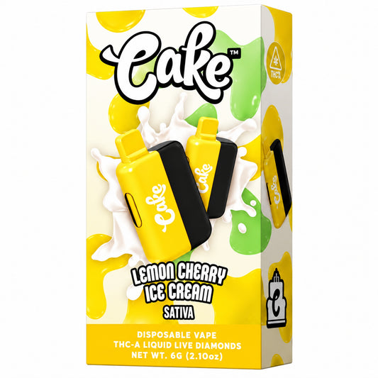 CAKE THCa Liquid Live Diamonds THC-A Device - 6000mg Lemon Cherry Ice Cream / 1