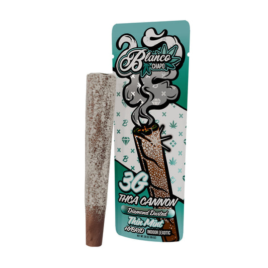 Chapo Blanco THC-A Cannon Diamond Dusted Blunt - 3g Thin Mint (H)