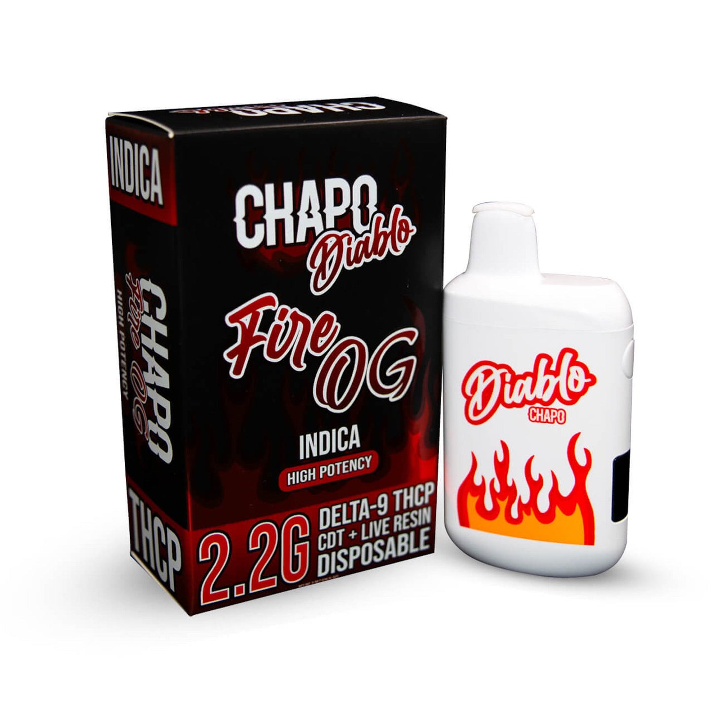 Chapo Diablo Live Resin THC-P Vaporizer - 2200mg Fire OG