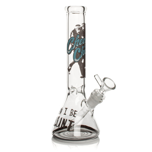 Cheech & Chong Glass Can I Be Blunt Beaker Bong - 10in