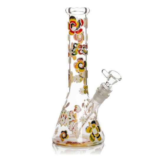 Cheech & Chong Glass GITD Bong - 10in Tie Dye