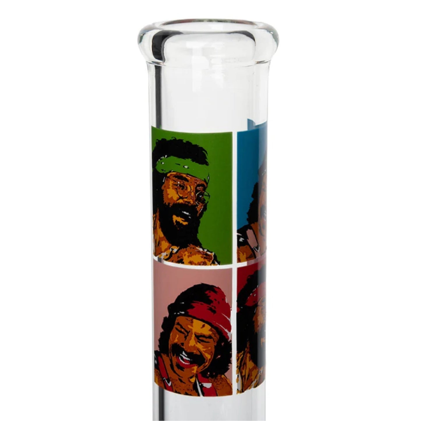 Cheech & Chong Glass Pop Art Beaker Bong - 10in