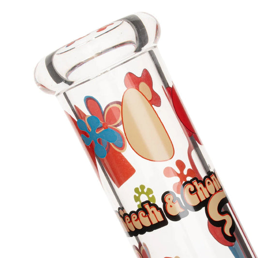 Cheech & Chong Glass Power to the Flower Beaker Bong - 12in
