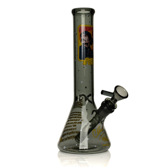 Cheech & Chong Glass Stoners in Space Beaker Bong - 10in