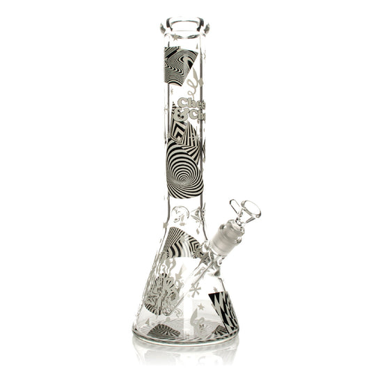 Cheech & Chong Optical Illusion GITD Bong - 15in