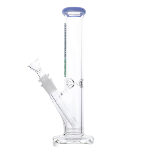 Colored Tip Straight Tube Bong - 10in