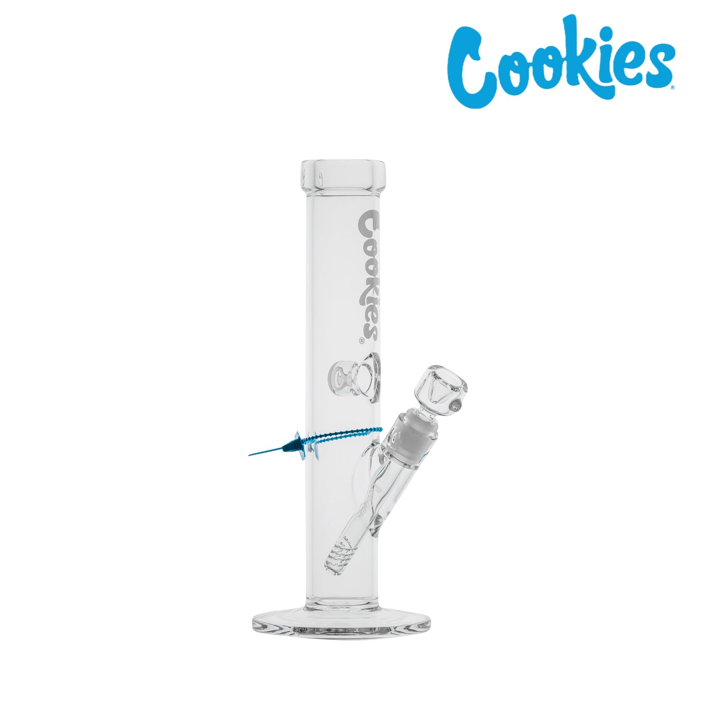 Cookies Original Straight Tube Bong - 13in White