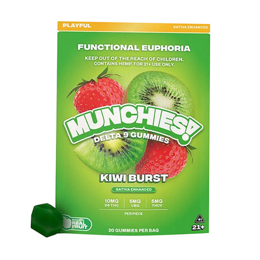Delta Munchies Functional Euphoria Delta 9 Boosted Gummies - 400mg (20ct) Kiwi Burst (S)