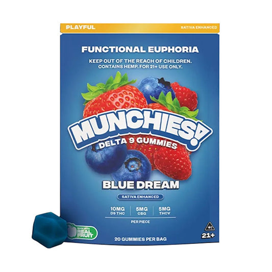 Delta Munchies Functional Euphoria Delta 9 Boosted Gummies - 400mg (20ct) Blue Dream (S)