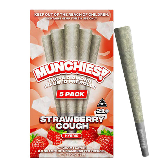 Delta Munchies THC-A Pre-Roll - 5ct Strawberry Cough (H) / 1