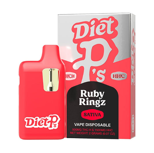 Diet Ps HHC + THC-H Vaporizer - 2000mg Ruby Ringz (S)
