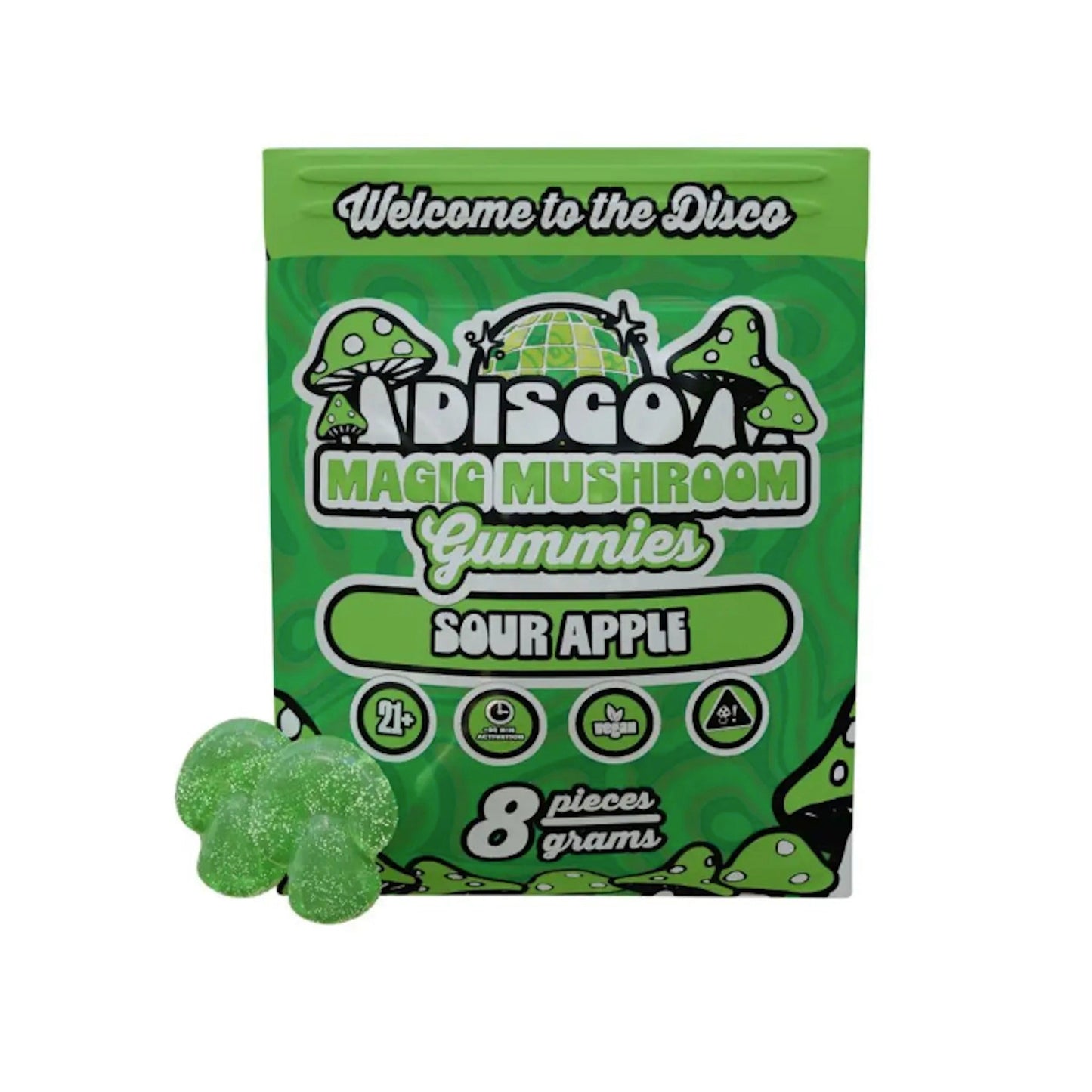 Disco Magic Mushroom Gummies - 8000mg Sour Apple