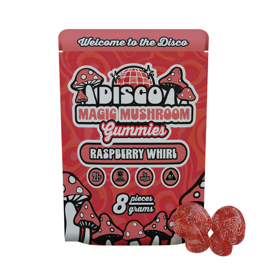 Disco Magic Mushroom Gummies - 8000mg Raspberry Whirl