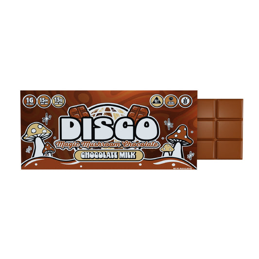 Disco Magic Mushrooms Chocolate Bar - 15g Chocolate Milk