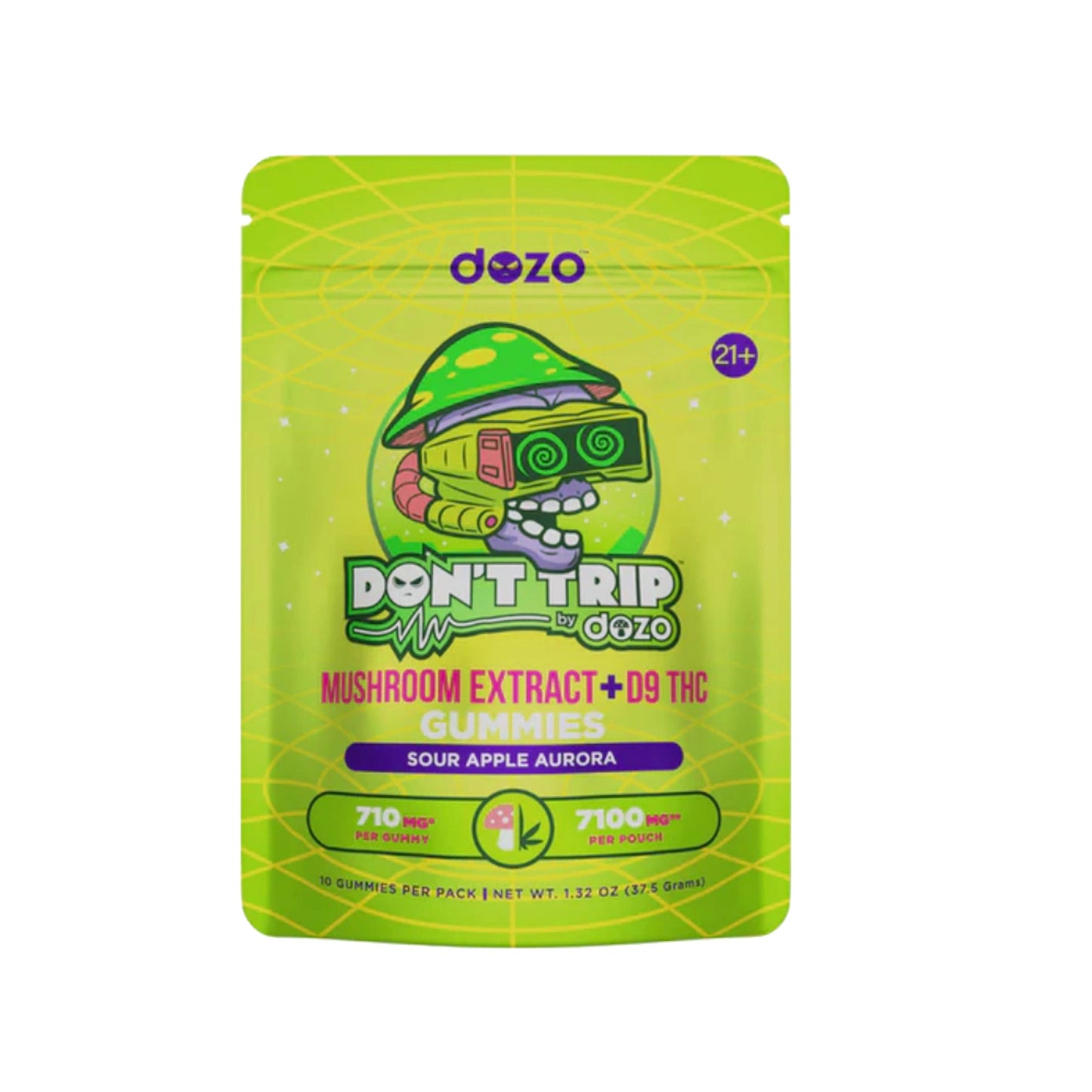 Dont Trip Shroom + Delta 9 Sour Apple Aurora Gummies - 7100mg