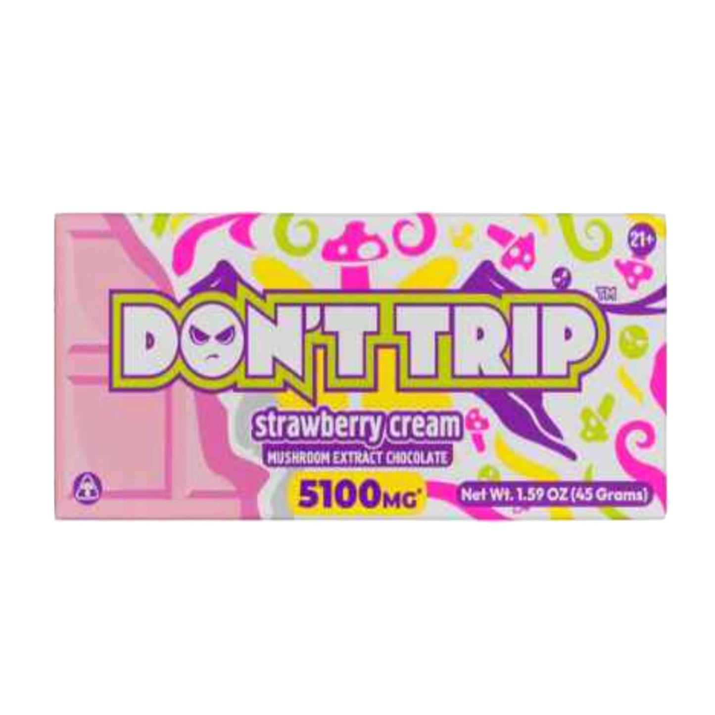 Dont Trip Shroom Strawberry Cream Chocolate Bar - 5100mg