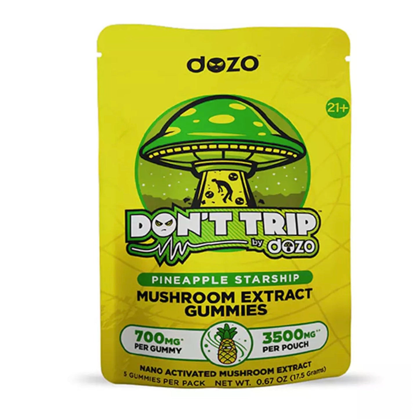Dont Trip Shroom + THC-P Pineapple Starship Gummies - 3500mg