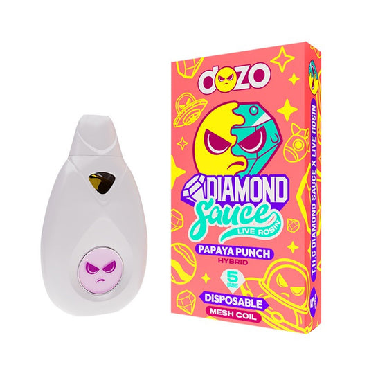 Dozo Diamond Sauce Live Rosin THC-A Vaporizer - 5000mg Papaya Punch (H)