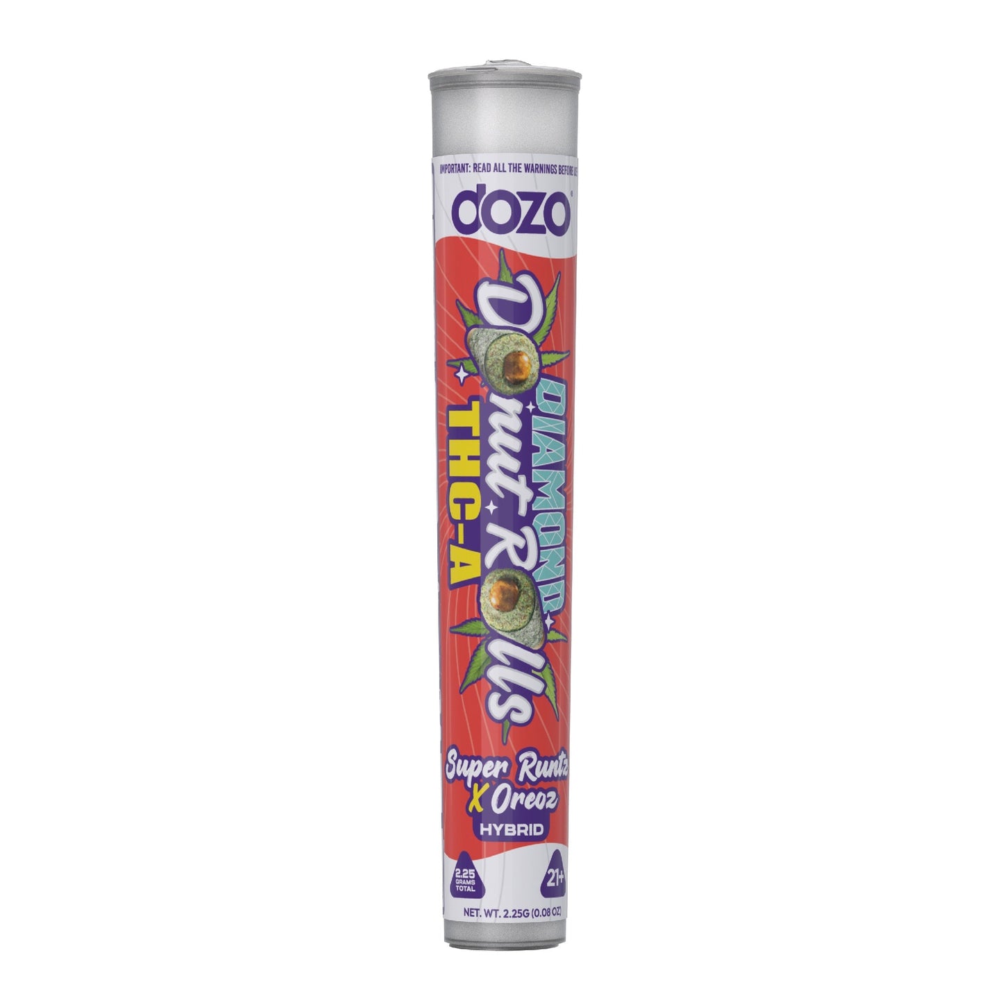 Dozo Diamond THC-A Donut Rolls - 2.25g Super Runtz x Oreoz (H)
