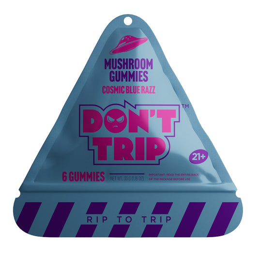 Dozo Don't Trip Mushroom Gummies Cosmic Blue Razz