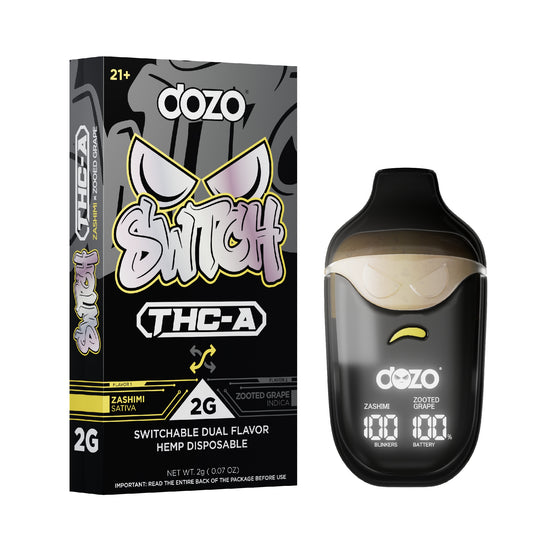 Dozo Switch THC-A Dual Flavor Device - 2000mg Zashimi x Zooted Grape