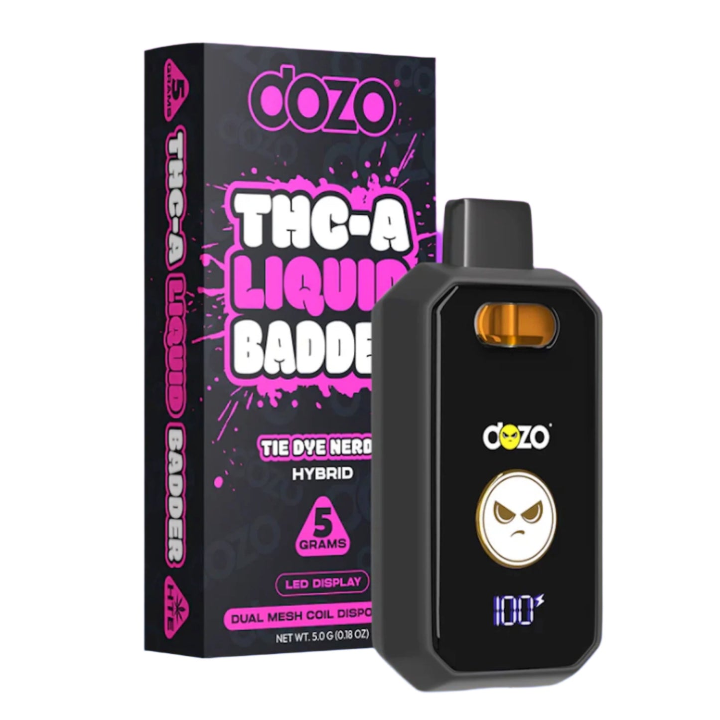 Dozo THC-A Liquid Badder Vaporizer - 5000mg Tie Dye Nerdz (H)