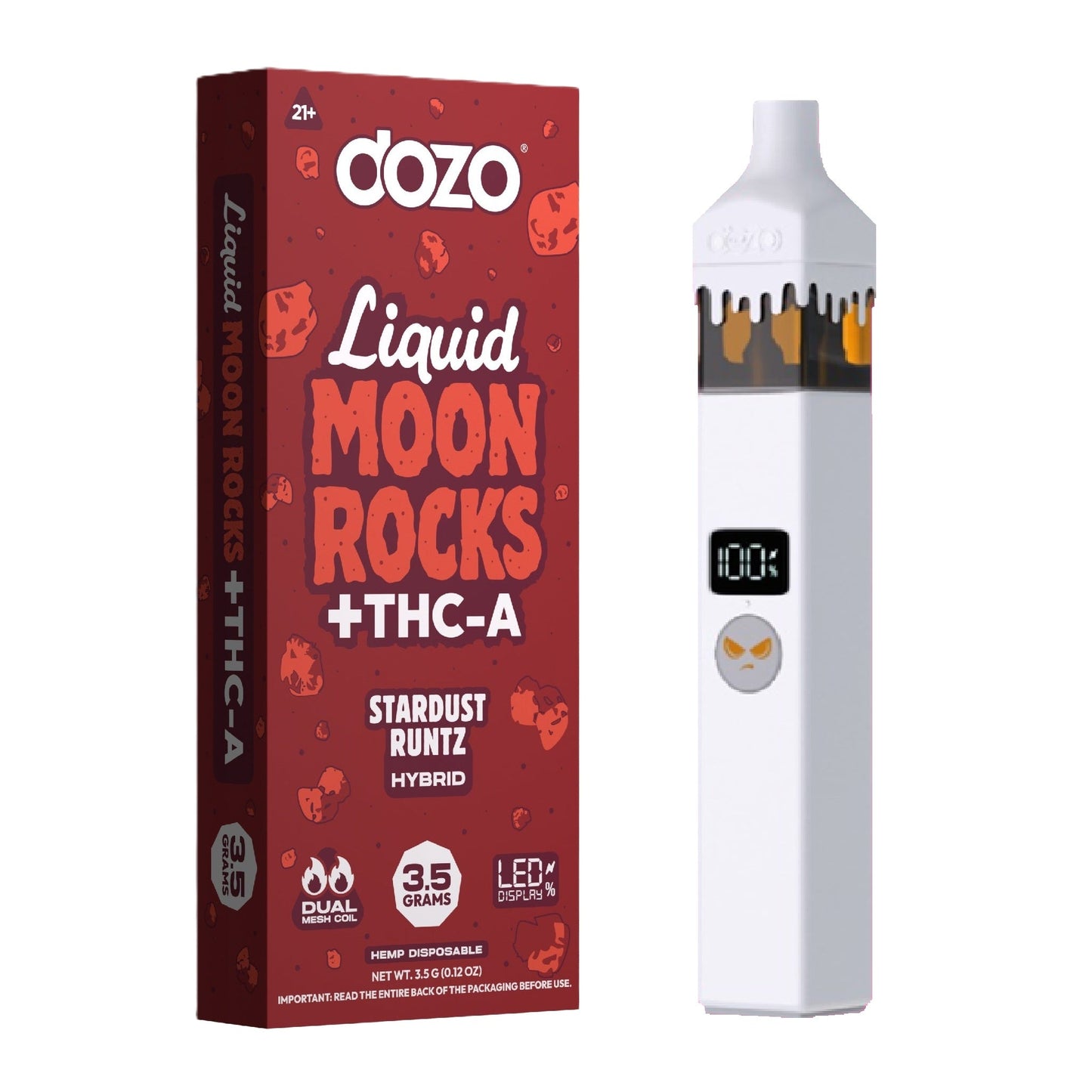 Dozo THC-A Liquid Moonrocks Vaporizer - 3500mg Stardust Runtz (H)