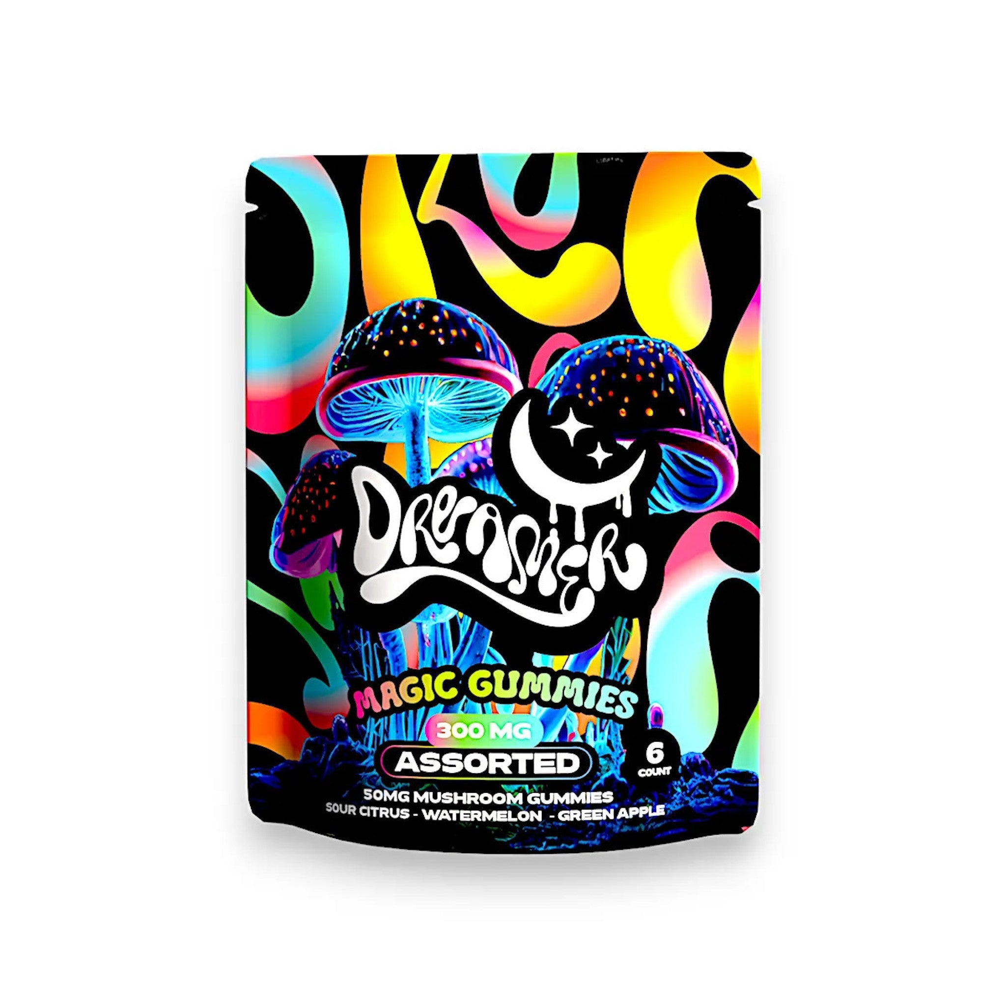 DreamyMagic　0330 Dreamer Magic Mushroom Assorted Flavor Gummies - 300mg (6ct