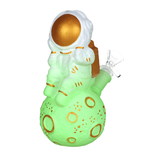 Dreamy Astronaut Glow In The Dark Painted Bong - 7in
