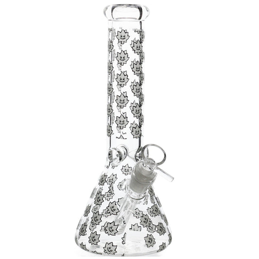 E420 Glow in the Dark Spike Leaf Bong - 10in