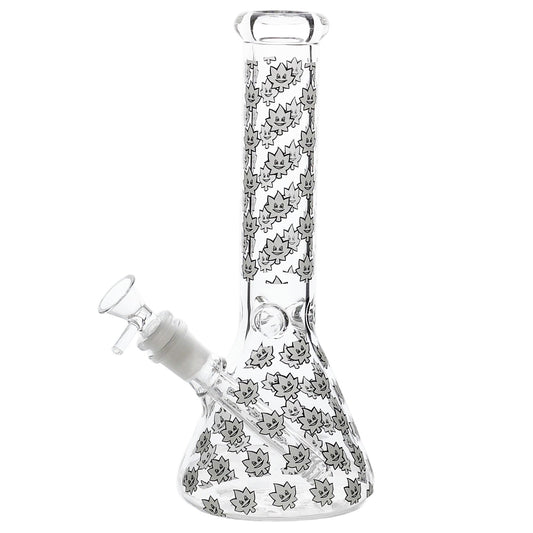 E420 Glow in the Dark Spike Leaf Bong - 10in