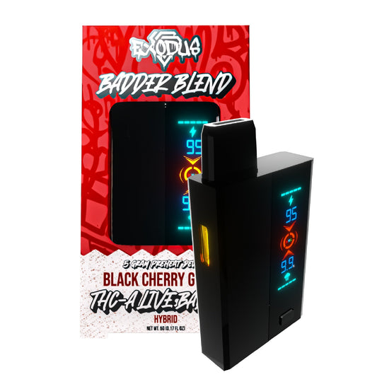 Exodus THC-A Live Resin Badder Blend Vaporizer - 5000mg Black Cherry Gelato (H)