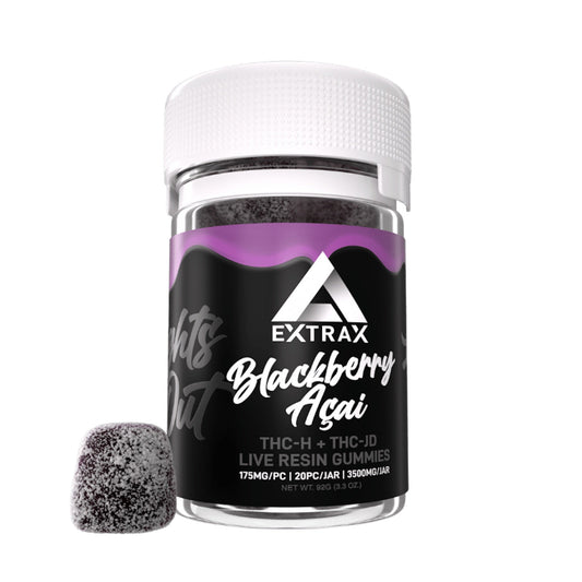 Extrax Lights Out THCh + THCjd Gummies Blackberry Acai