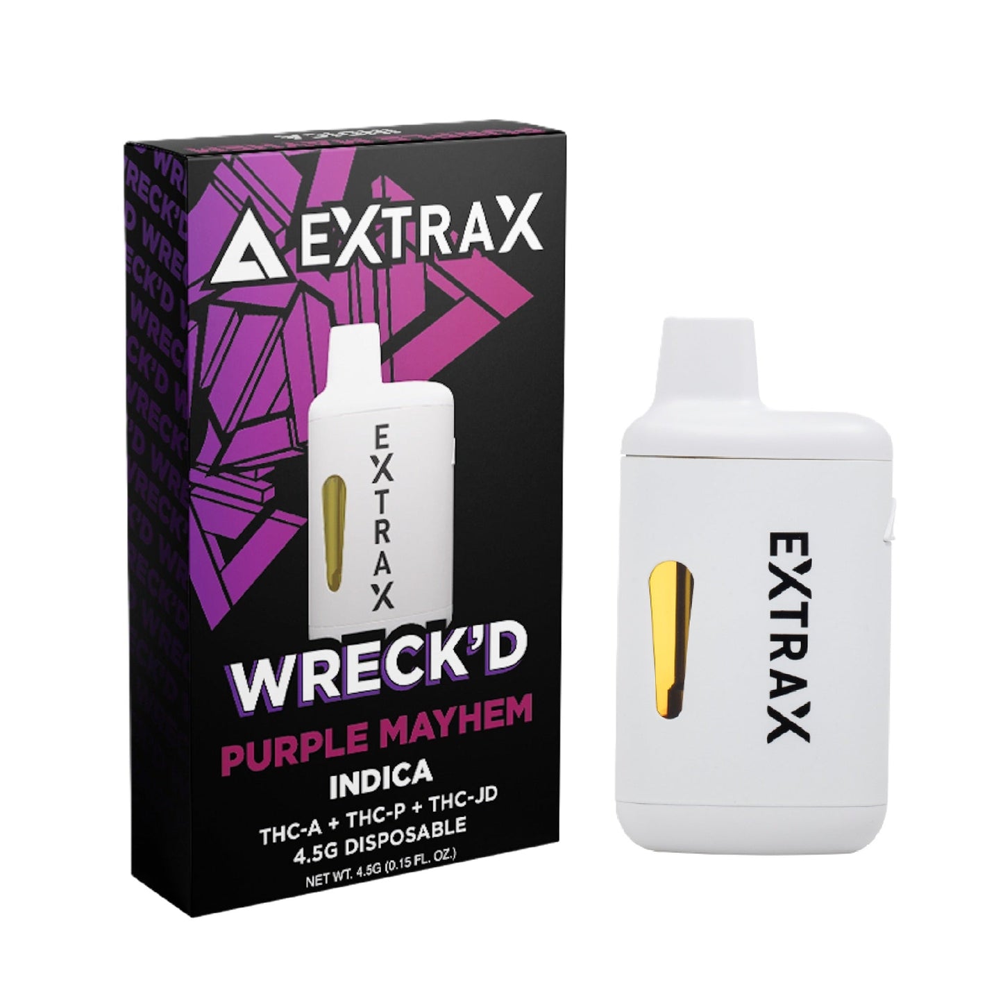 Extrax Wreckd THC-A + THC-P Vaporizer - 4500mg Purple Mayhem