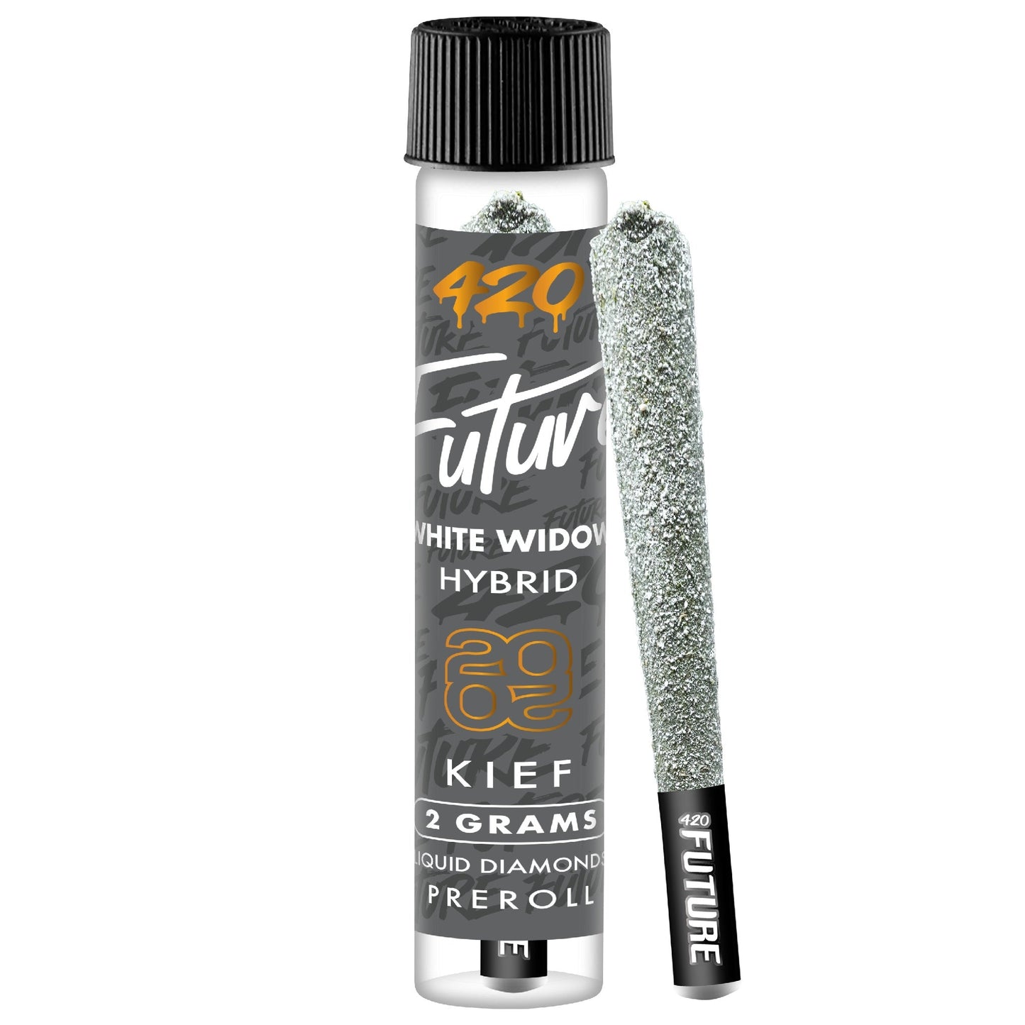 Future 420 Liquid Diamonds Jumbo Preroll - 2g Charcoal White Widow (H)
