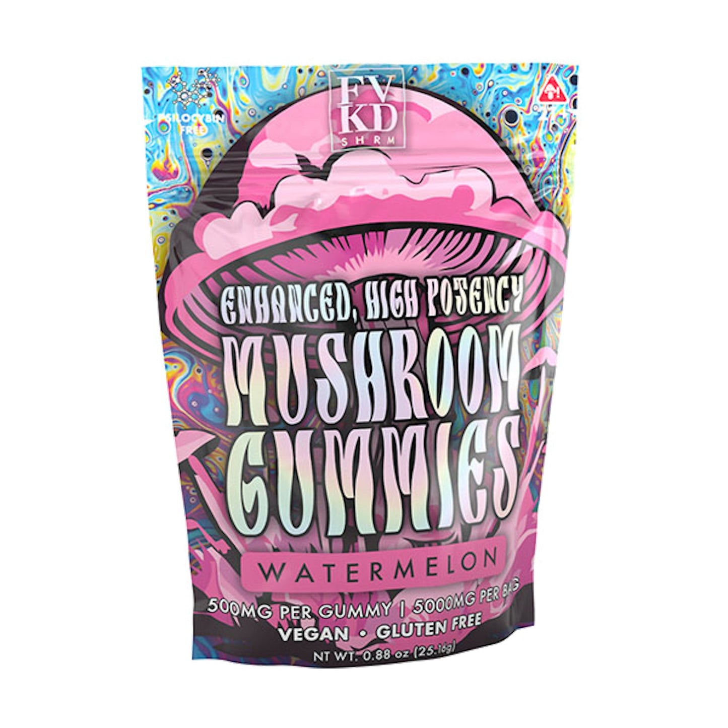 FVKD SHRM High Potency Mushroom Gummies - 5000mg (10ct) Watermelon
