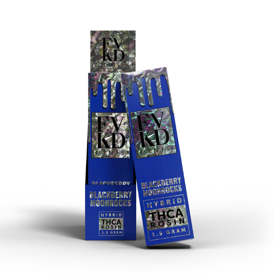 FVKD THC-A Live Rosin Minis Vaporizer - 1500mg Blueberry Moonrocks (H)